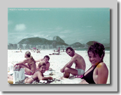 Ana Eva Heuberger, George Copsey & Sue Fielding on the Copacabana Beach